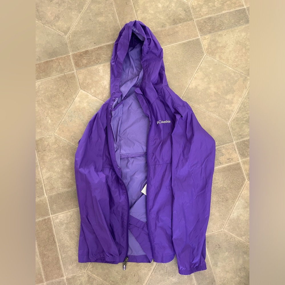 Purple Columbia Girls Rain coat